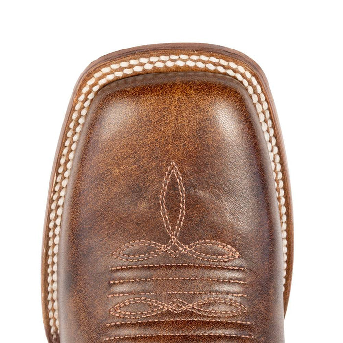 Corral Brown Embroidered Wide Square Toe Western Boot WOMEN - Footwear - Boots - Western Boots Corral Boots