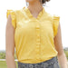 Cruel Denim Women's Eyelet Ruffled Sleeveless Blouse WOMEN - Clothing - Tops - Sleeveless Cruel Denim