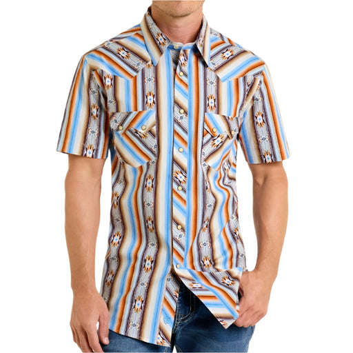 Rock & Roll Denim Men's Pearl Snap Aztec Shirt MEN - Clothing - Shirts - Short Sleeve Panhandle