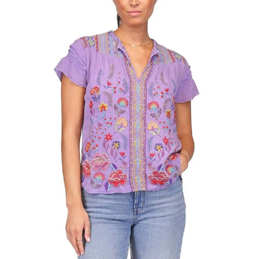 Johnny Was Agnes Lafaret Blouse WOMEN - Clothing - Tops - Short Sleeved Johnny Was Collection
