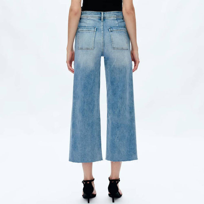 * Bayeas High Rise Wide Leg Ankle Jean - FINAL SALE WOMEN - Clothing - Jeans Bayeas
