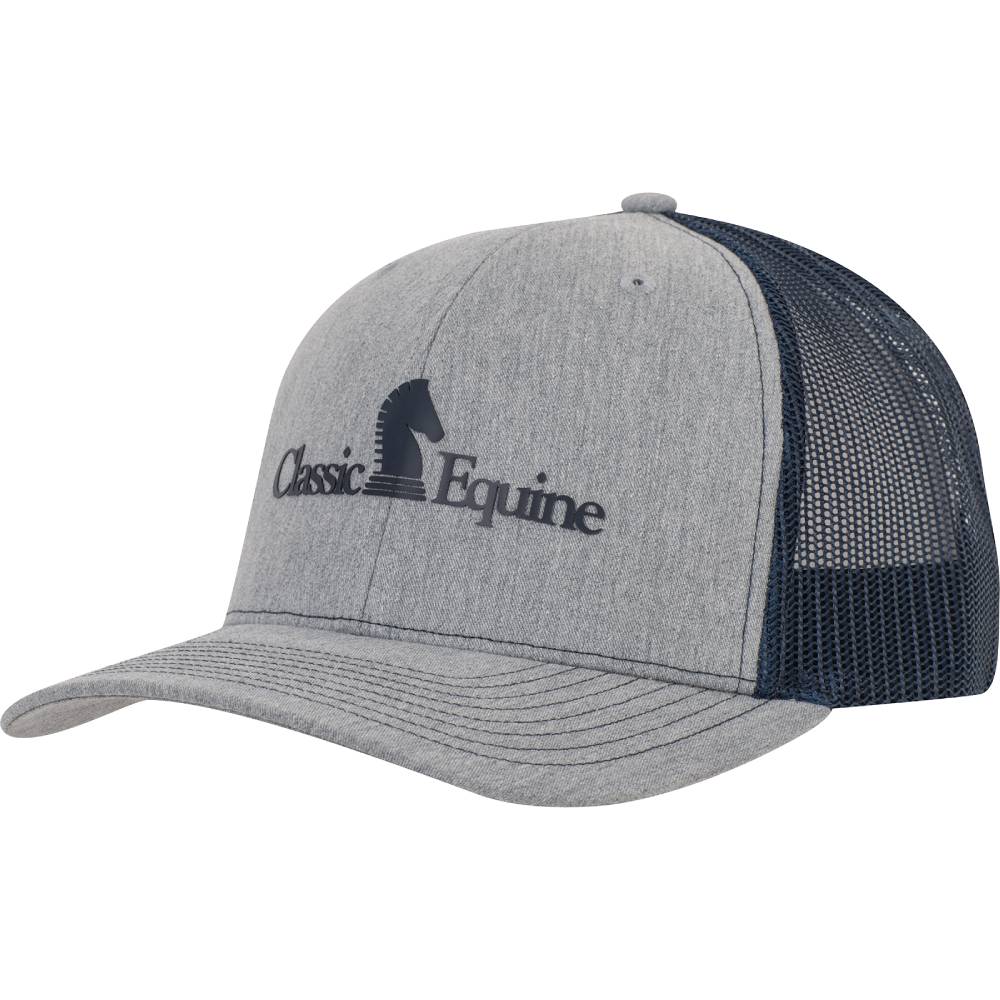 Classic Equine Cap Silicone Logo HATS - BASEBALL CAPS Classic Grey Heather/Navy