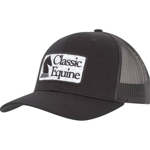 Classic Equine Cap with Cheetah Patch Logo HATS - BASEBALL CAPS Classic Equine Black