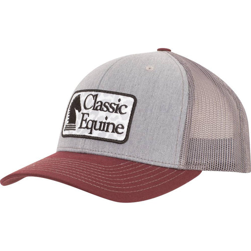 Classic Equine Cap with Cheetah Patch Logo HATS - BASEBALL CAPS Classic Equine Grey Heather/Maroon