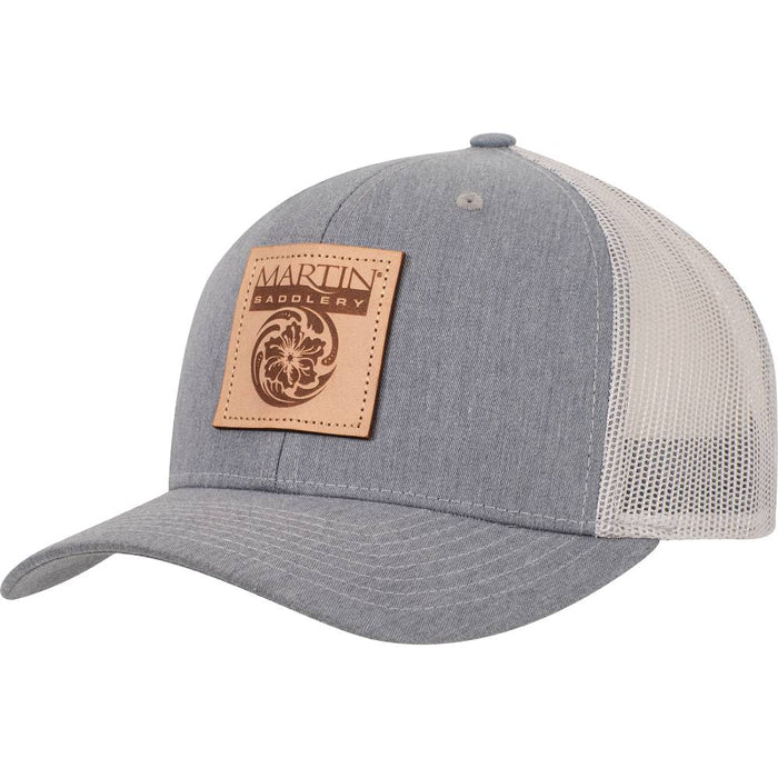 Martin Saddlery Caps with Faux Leather Patch HATS - BASEBALL CAPS Martin Saddlery Grey Heather/Grey