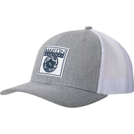 Martin Saddlery Caps with Square Patch Logo HATS - BASEBALL CAPS Martin Saddlery Grey Heather/White