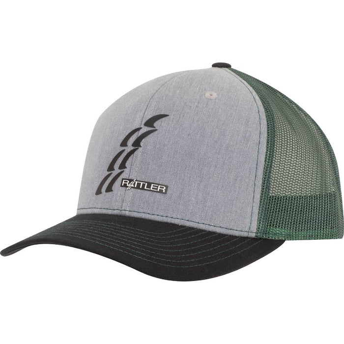 Rattler Rope Cap with Silicone Logo HATS - BASEBALL CAPS Rattler Grey Heather/Green/Black