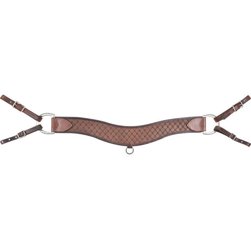 Martin Saddlery 4" Chocolate Quilted Stamp Steer Roper Breast Collar Tack - Breast Collars Martin Saddlery
