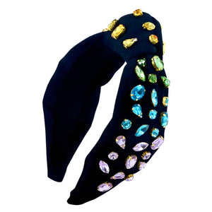 Black Headband w/Rainbow Gradient Crystals WOMEN - Accessories - Hair Accessories Brianna Cannon