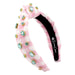 Girl's Pink Gingham Headband w/Robin Egg Blue Rhinestones KIDS - Accessories Brianna Cannon