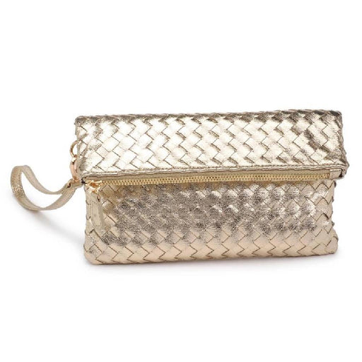Aria Woven Wristlet Clutch - Gold WOMEN - Accessories - Handbags - Clutches & Pouches Urban Expressions