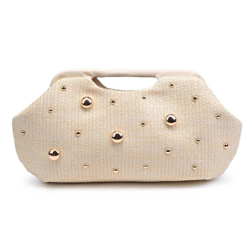 Mallory Studded Clutch - Ivory WOMEN - Accessories - Handbags - Clutches & Pouches Urban Expressions