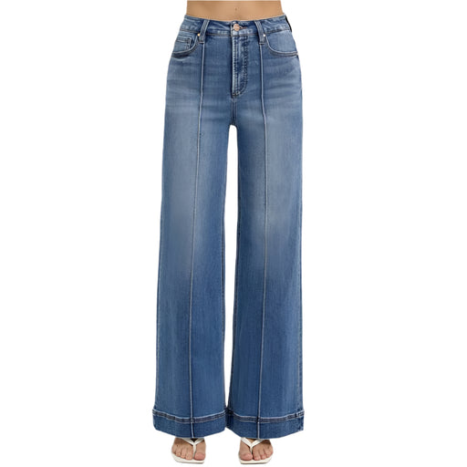Risen High Rise Ankle Wide Front Pintuck Jean WOMEN - Clothing - Jeans Risen Jeans