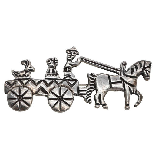 Alfred Martinez Horse & Buggy Sterling Pin WOMEN - Accessories - Jewelry - Pins & Pendants Manitou Gallery Historic