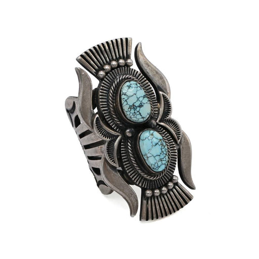Curtis Pete Blue Moon Spider Turquoise Ring WOMEN - Accessories - Jewelry - Rings Manitou Gallery Historic