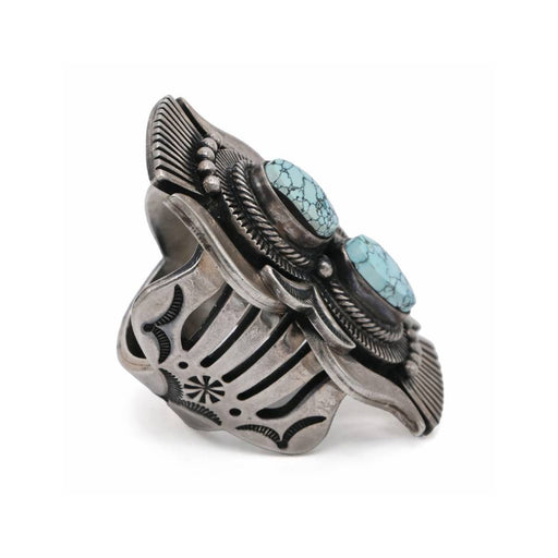 Curtis Pete Blue Moon Spider Turquoise Ring WOMEN - Accessories - Jewelry - Rings Manitou Gallery Historic