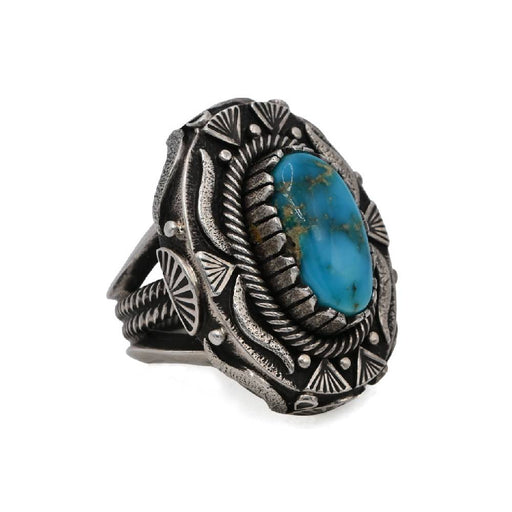 Curtis Pete Blue Mountain Turquoise Ring WOMEN - Accessories - Jewelry - Rings Manitou Gallery Historic