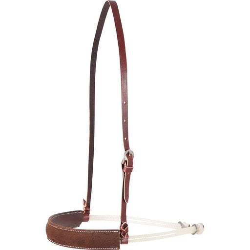 Martin Saddlery Double Rope Chocolate Roughout Leather Covered Noseband Tack - Nosebands & Tie Downs Martin Saddlery