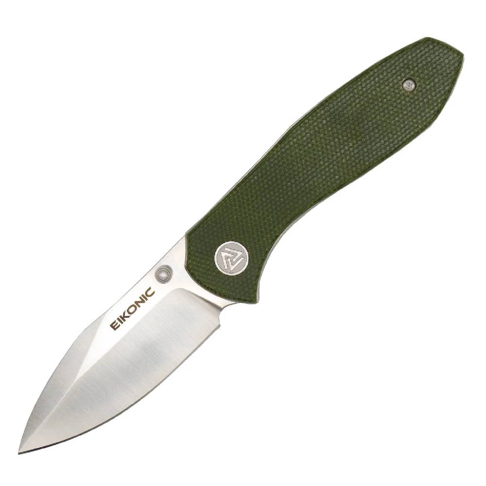 Eikonic Kasador Olive Green Micarta 2.7" Drop Point Knives Eikonic Knives