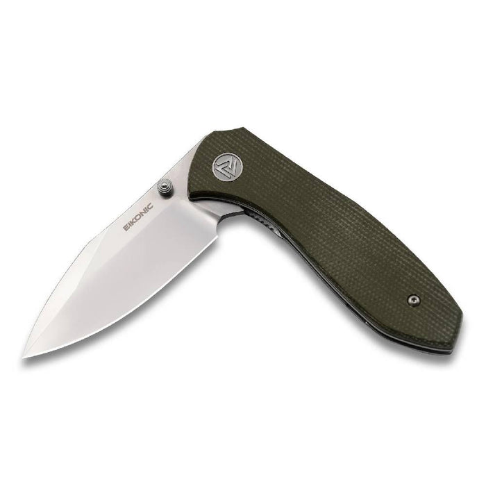 Eikonic Kasador Olive Green Micarta 2.7" Drop Point Knives Eikonic Knives