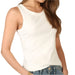 * Dylan Modern Rib Crew Tank Top - White - FINAL SALE WOMEN - Clothing - Tops - Sleeveless Dylan