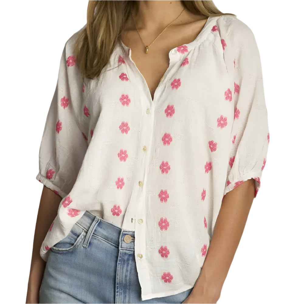 Dylan Esme Embroidered Top WOMEN - Clothing - Tops - Long Sleeved Dylan