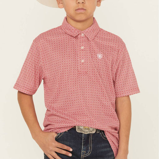 Ariat Boy's Tek Geo Print Polo Shirt KIDS - Boys - Clothing - Shirts - Short Sleeve Shirts Ariat Clothing