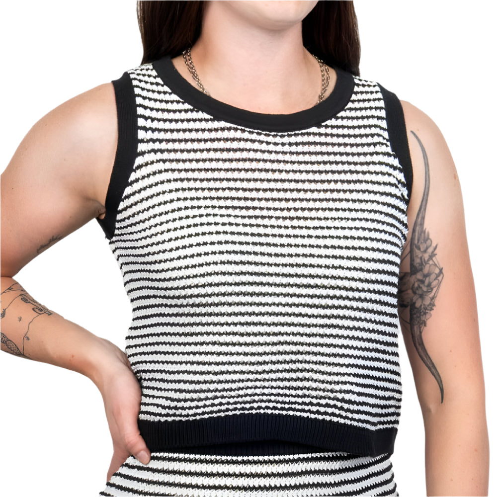 Knit Ribbed Crop Tank Top WOMEN - Clothing - Tops - Sleeveless La Roseason