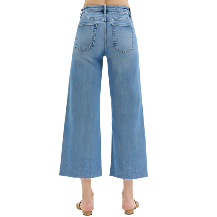 Risen Mid Rise Crop Wide Leg Jean WOMEN - Clothing - Jeans Risen Jeans