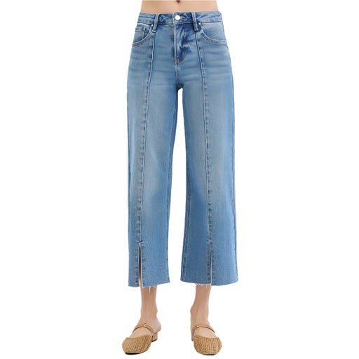 Risen Mid Rise Crop Wide Leg Jean WOMEN - Clothing - Jeans Risen Jeans
