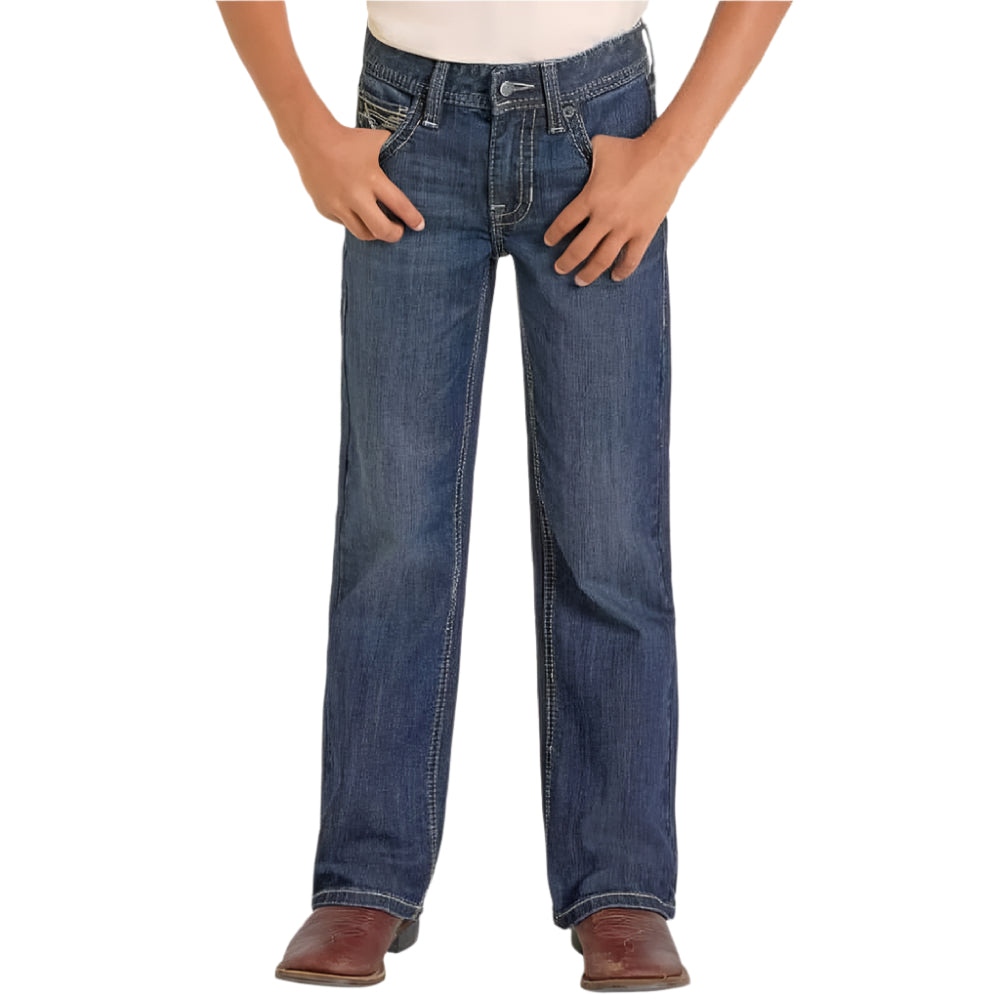 Rock & Roll Denim Boy's Two Tone Boot Cut Jean KIDS - Boys - Clothing - Jeans Panhandle