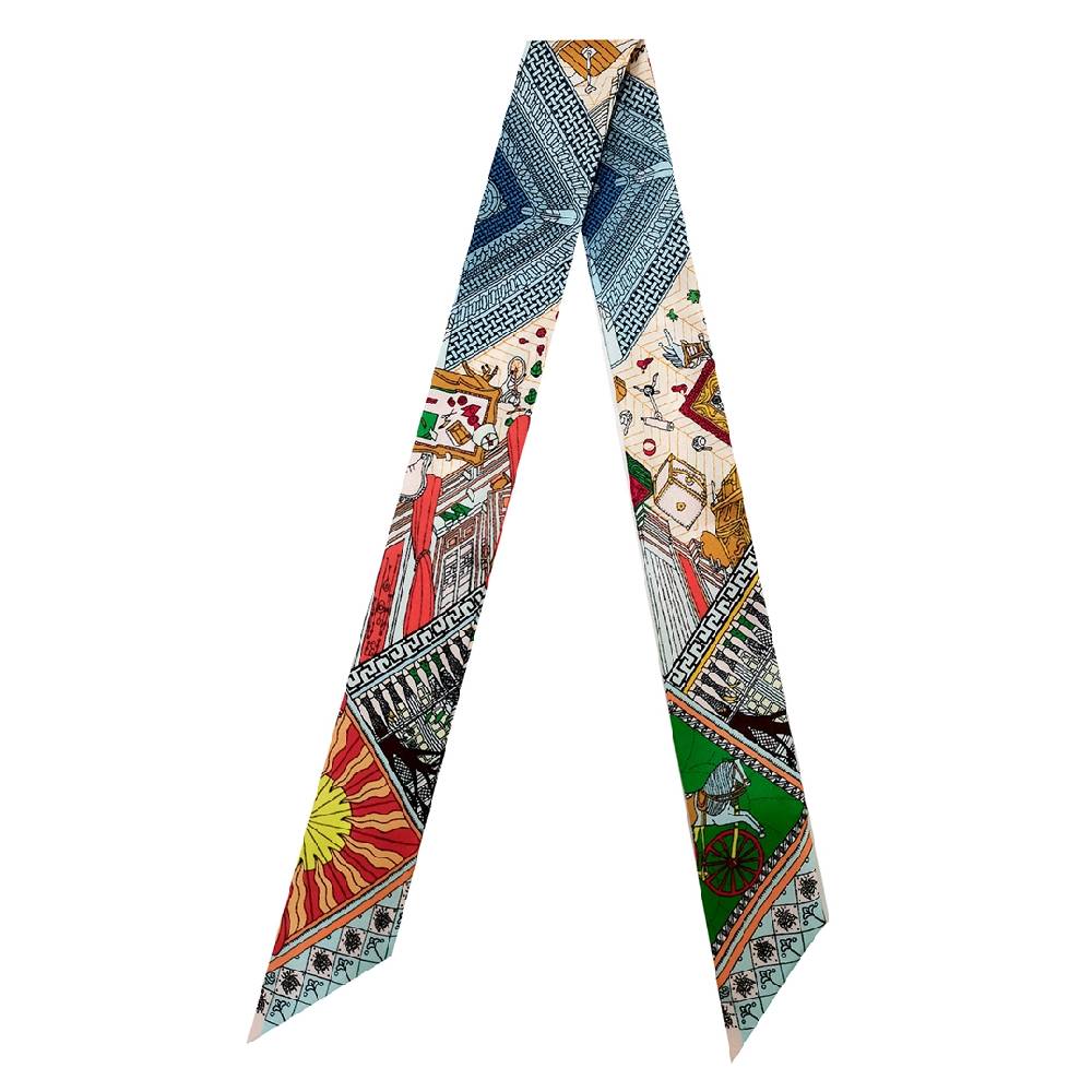 Geo Pattern Scarf - Red ACCESSORIES - Additional Accessories - Wild Rags & Scarves Fashion City