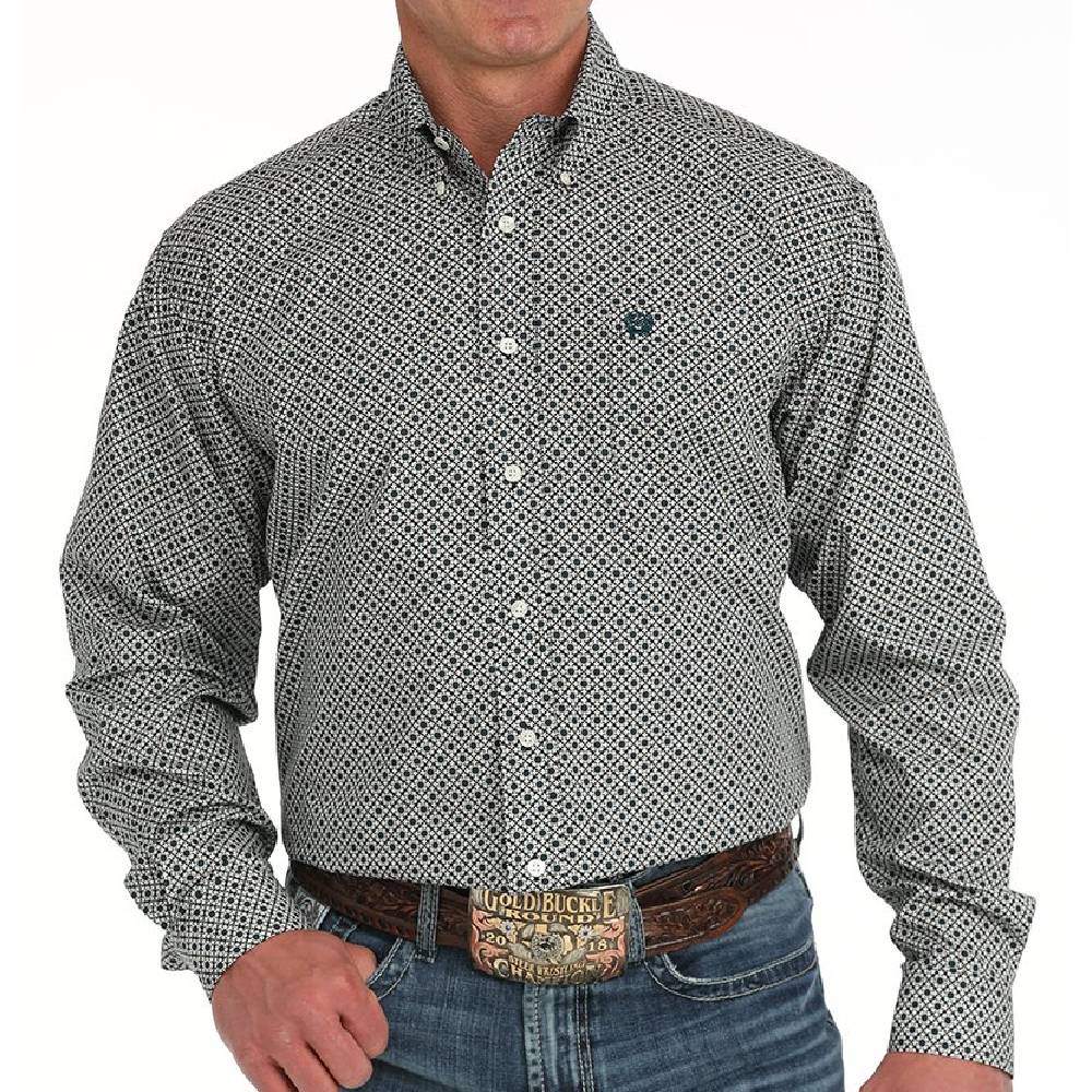 Cinch Men's Geo Print Button Down Western Shirt MEN - Clothing - Shirts - Long Sleeve Cinch