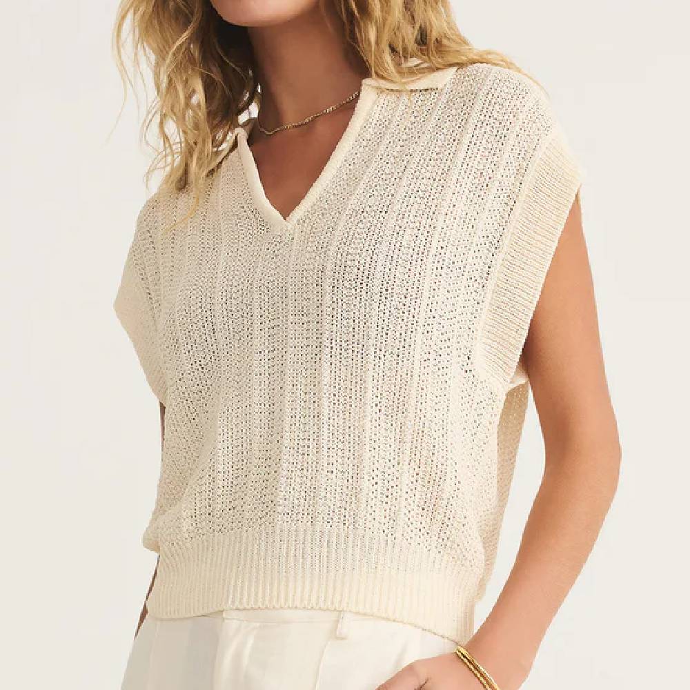 Lauden Polo Top WOMEN - Clothing - Tops - Short Sleeved Z Supply
