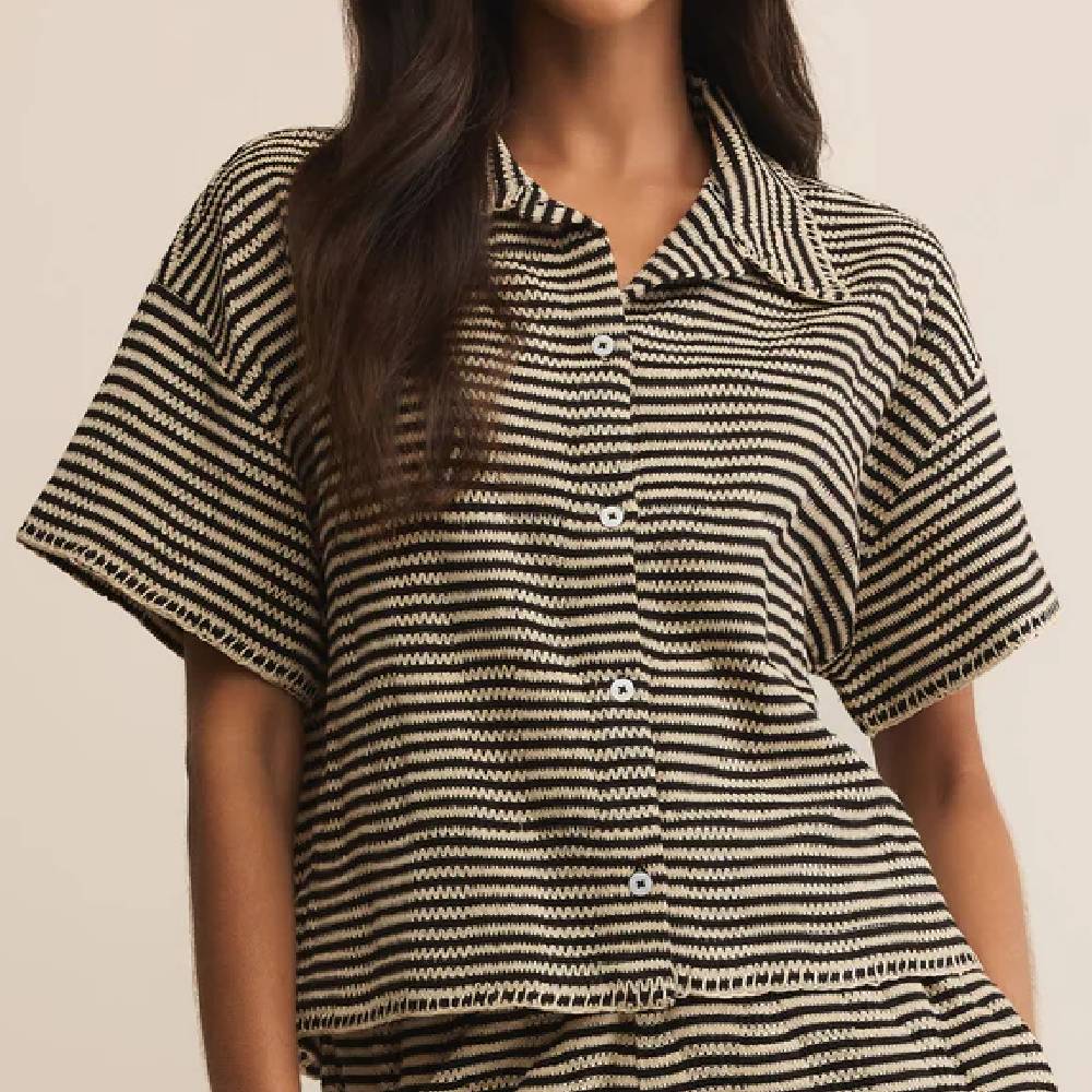 Monaco Button Up Top WOMEN - Clothing - Tops - Short Sleeved Z Supply