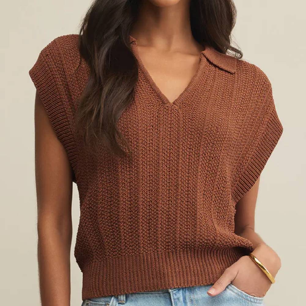 Lauden Polo Top WOMEN - Clothing - Tops - Short Sleeved Z Supply