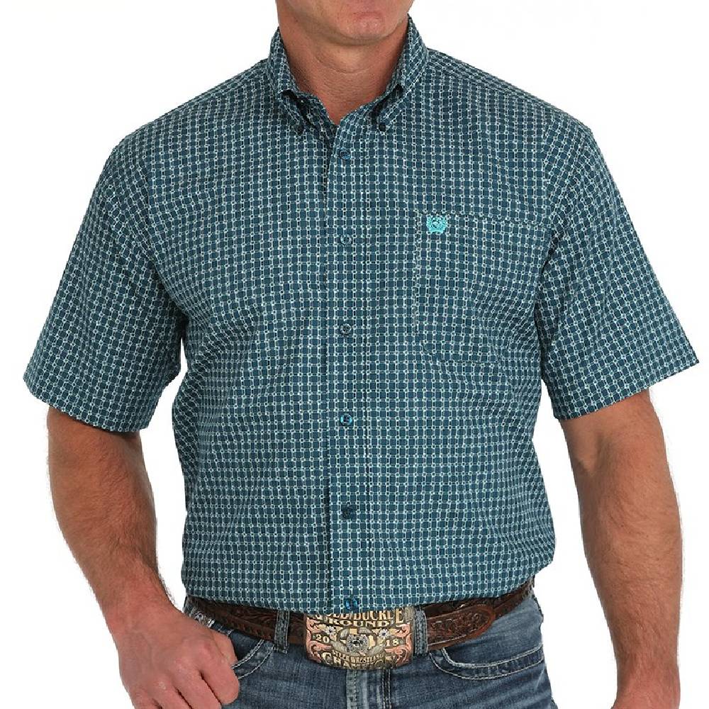 Cinch Men's Geo Print Button Down Shirt MEN - Clothing - Shirts - Short Sleeve Cinch