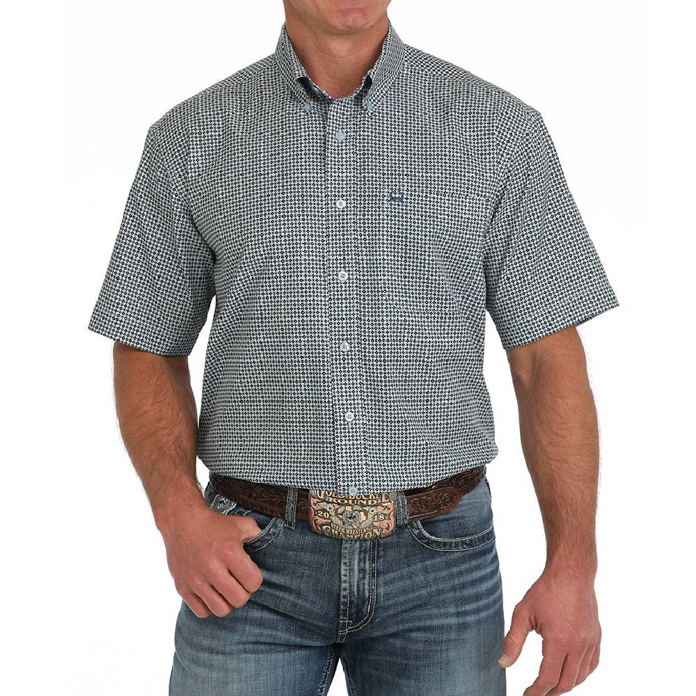 Cinch Men's Arenaflex Geo Print Button Down Shirt MEN - Clothing - Shirts - Short Sleeve Cinch