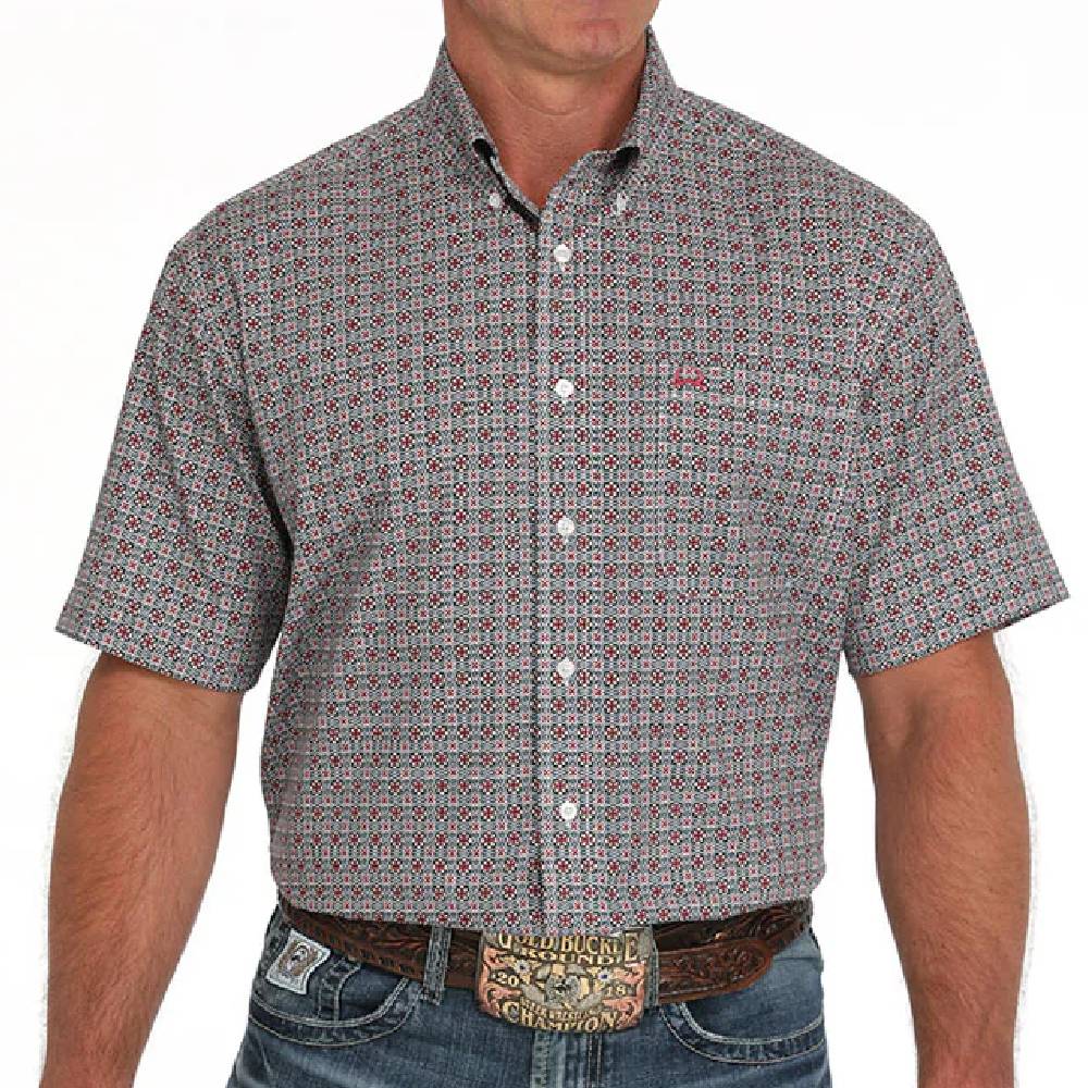 Cinch Men's Arenaflex Geo Print Button Down Shirt MEN - Clothing - Shirts - Short Sleeve Cinch