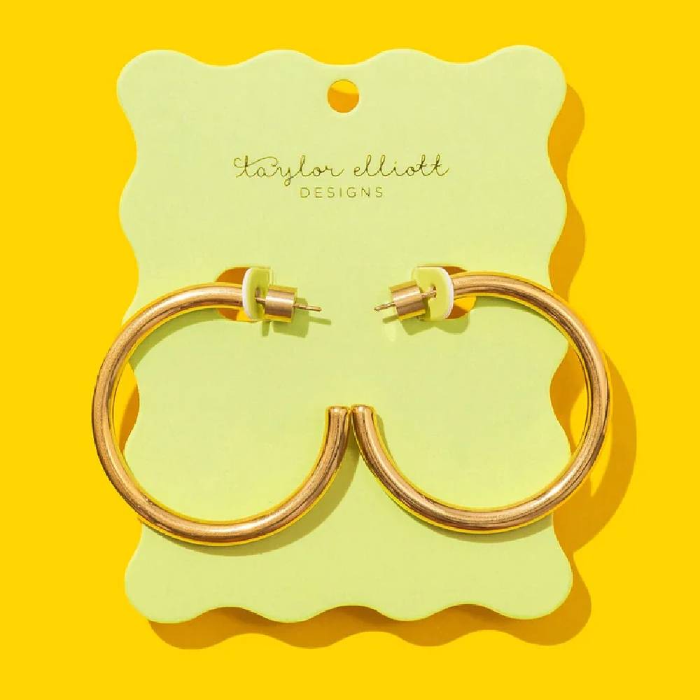 Terry Large Gold Hoop Earrings