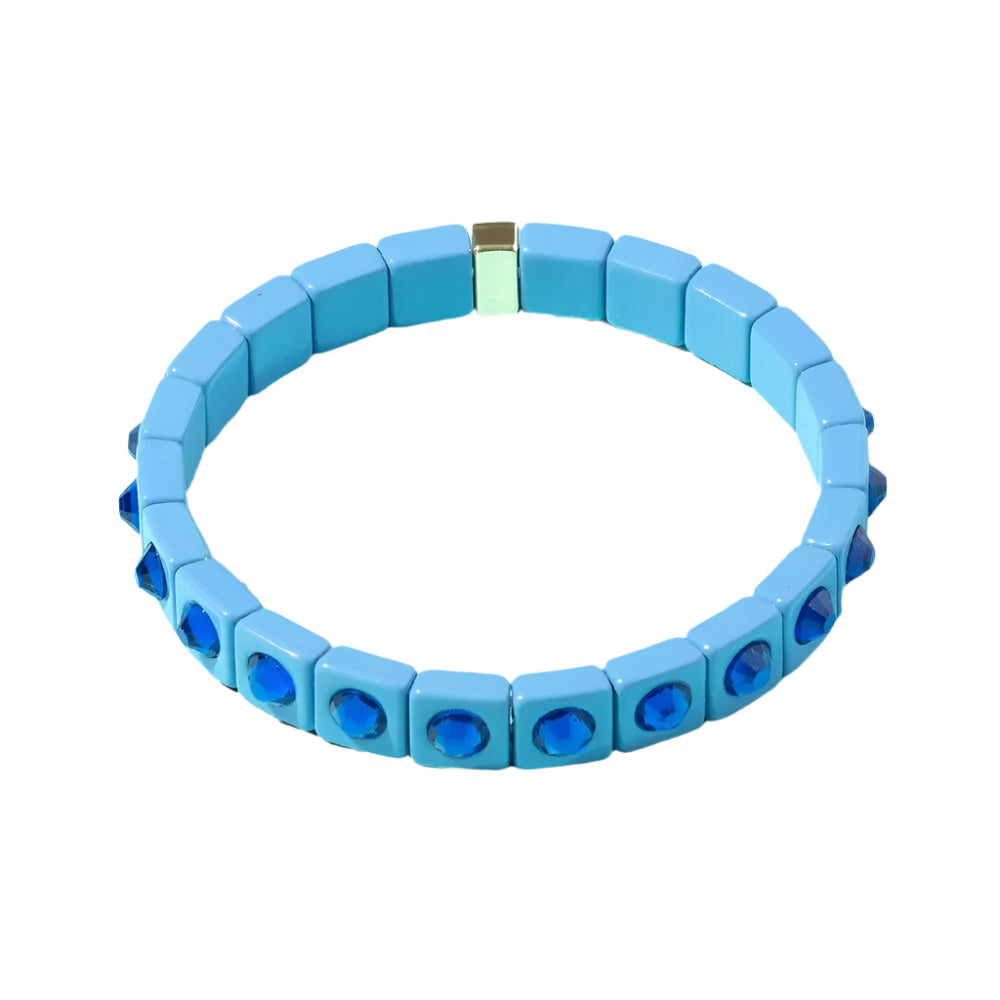 Maeve Stretch Bracelet - French Blue