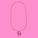 Paperclip Chain Heart Pendant - Pink Confetti WOMEN - Accessories - Jewelry - Necklaces Taylor Elliott Designs