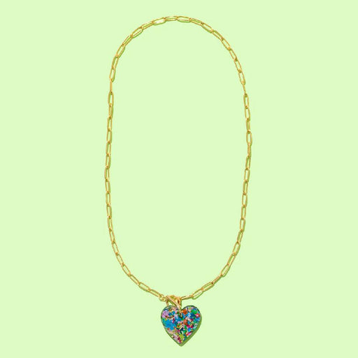Paperclip Chain Heart Pendant - Colorful Confetti WOMEN - Accessories - Jewelry - Necklaces Taylor Elliott Designs