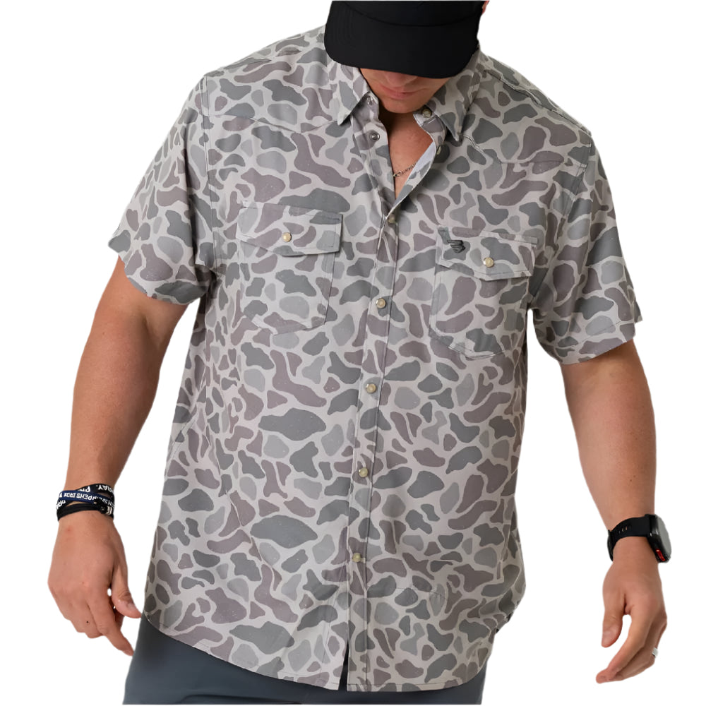 Burlebo Performance Western Shirt - Classic Deer Camo MEN - Clothing - Shirts - Short Sleeve Burlebo