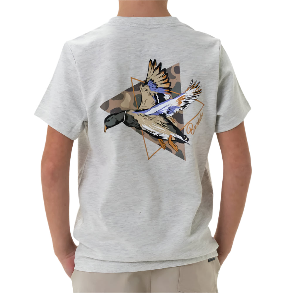 Burlebo Boy's Pintail Tee - Triangle Duck/Ash Grey