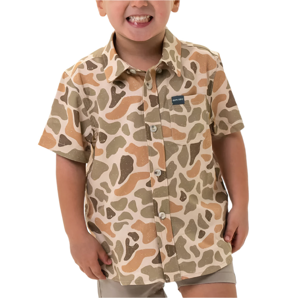 Burlebo Boy's Performance Button Up Shirt - Venado Camo KIDS - Boys - Clothing - Shirts - Short Sleeve Shirts Burlebo