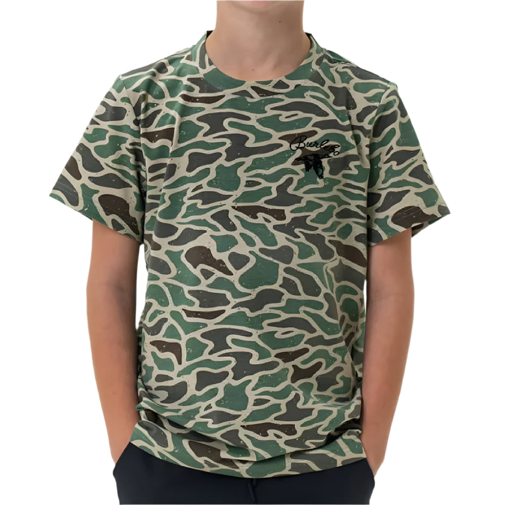 Burlebo Boy's Retro Duck Camo Tee