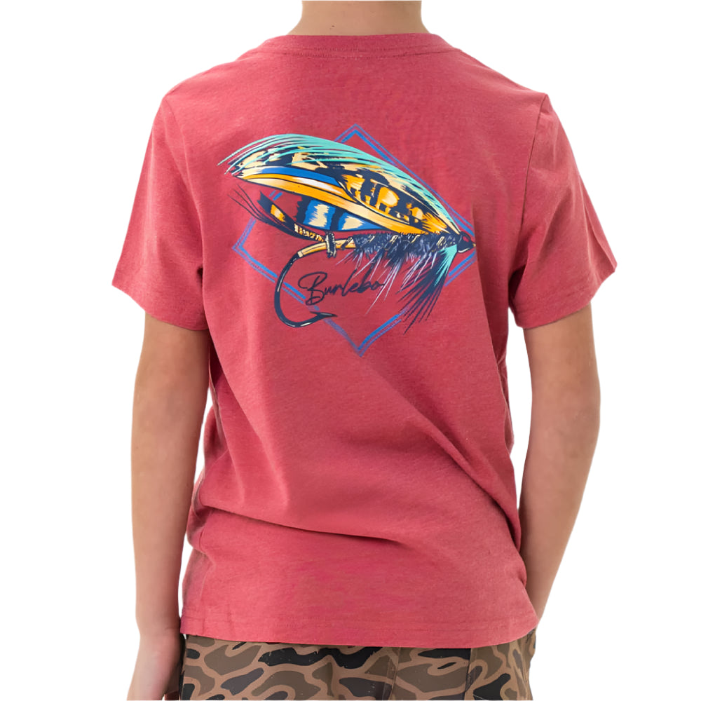 Burlebo Boy's Big Fly Tee - Heather Crimson