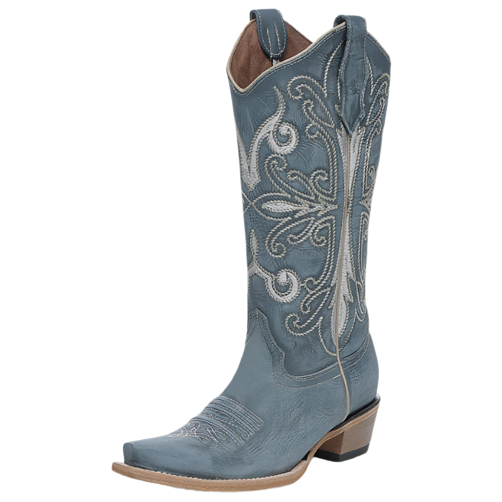 Corral Women's LD Blue Embroidery Western Boot