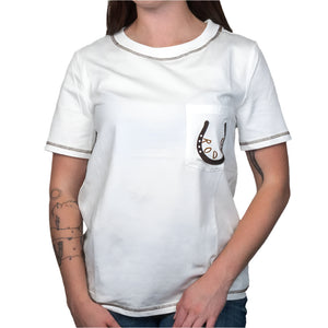 Rodeo Horseshoe Embroidered Pocket Tee WOMEN - Clothing - Tops - Short Sleeved Little Daisy Closet